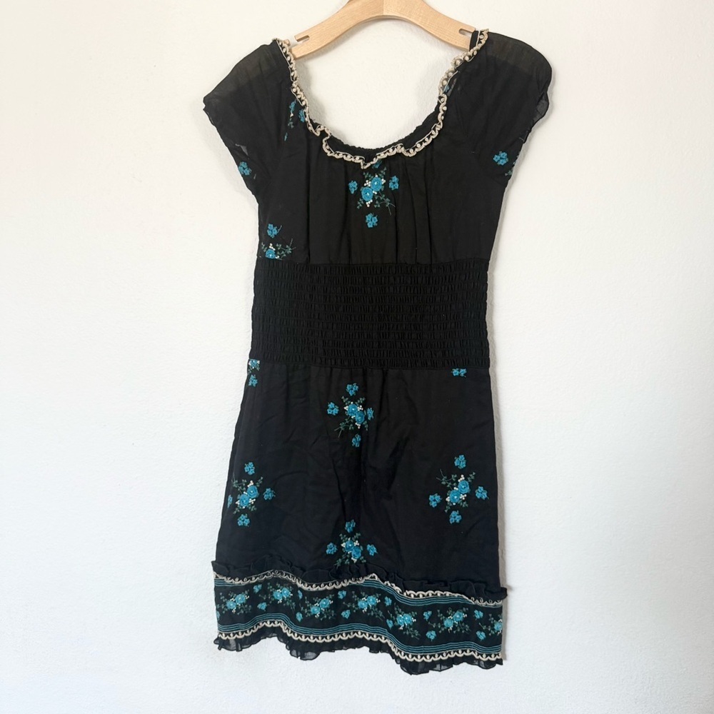 Anna Sui embroidered mini dress Y2K size 2